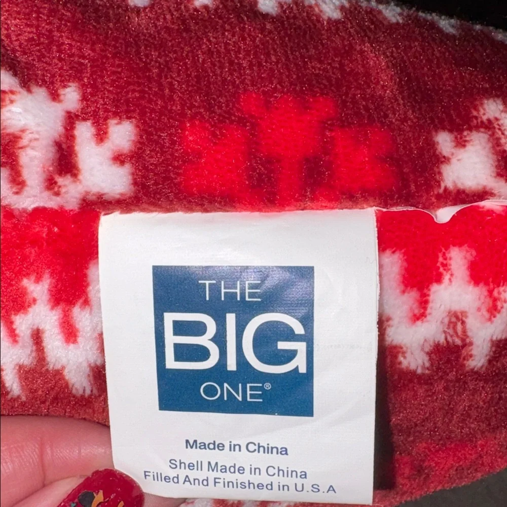 Set of 2 red & white Christmas throw pillows
